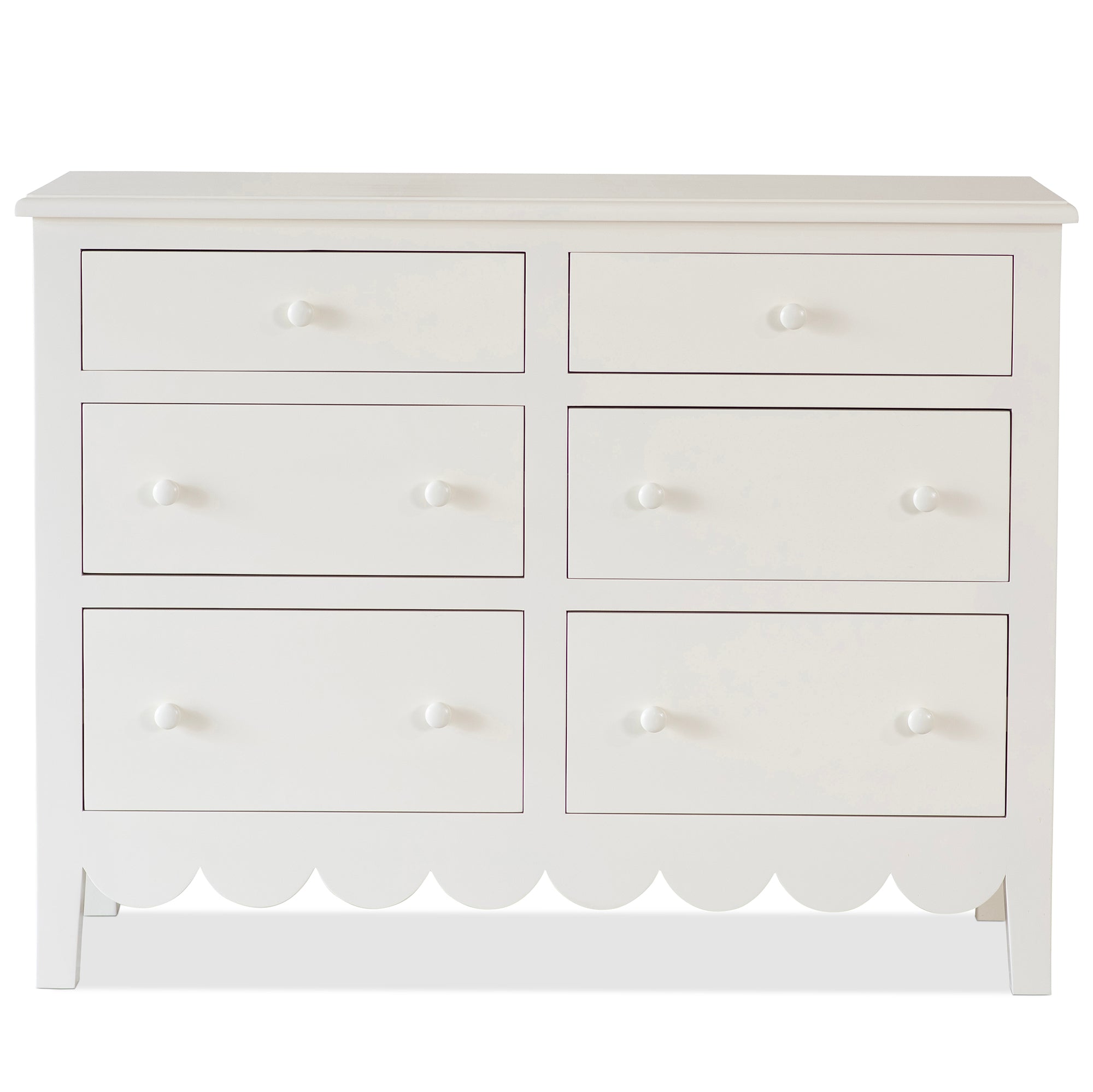 Alice's Scalloped Dresser Powder Blue / Wooden Knobs