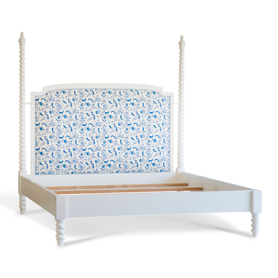Betsy Barley Twist Upholstered Two Poster Bed