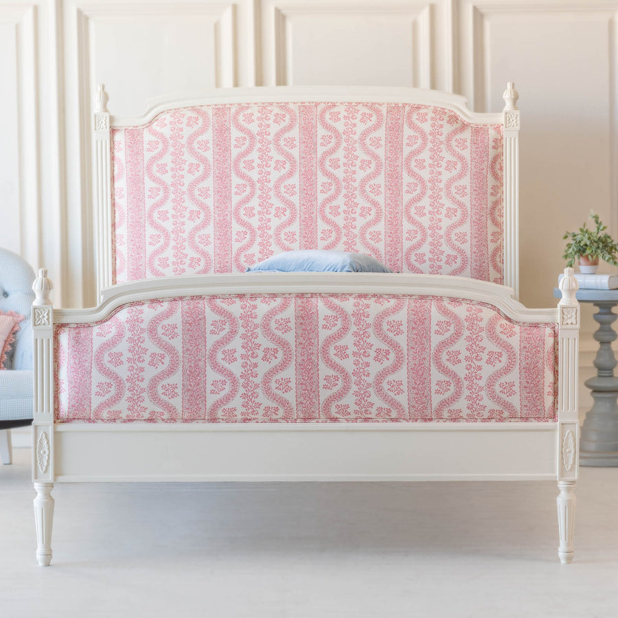 Lovely Louis Upholstered Bed with Footboard