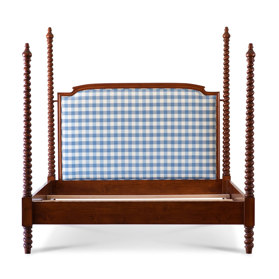 Betsy Barley Twist Upholstered Poster Bed 
