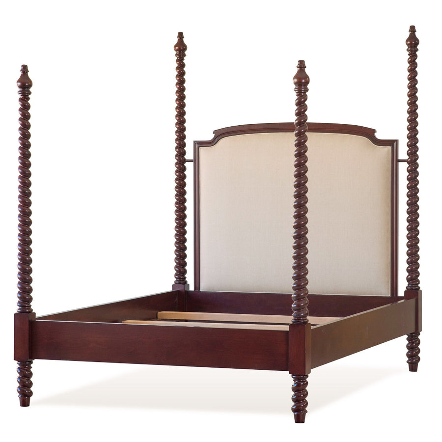 Betsy Barley Twist Upholstered Poster Bed 
