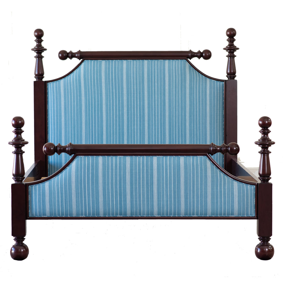 Clara Cannonball Upholstered Bed with Footboard