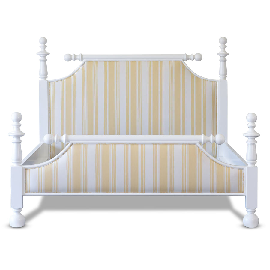 Clara Cannonball Upholstered Bed with Footboard