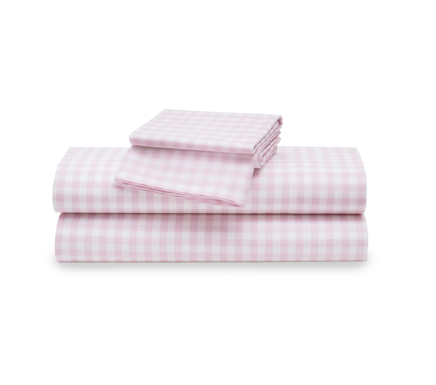 Bed Sheets, Perfect Pink Gingham, Premium Percale Cotton