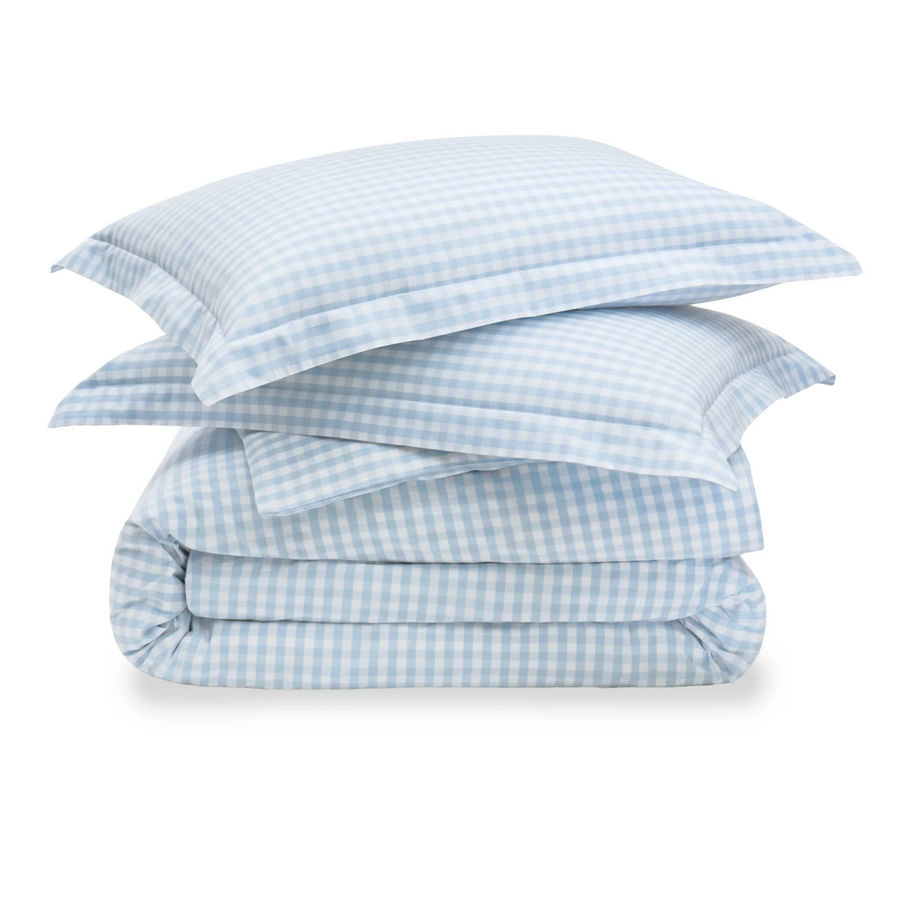 Duvet Set, Light Blue Gingham