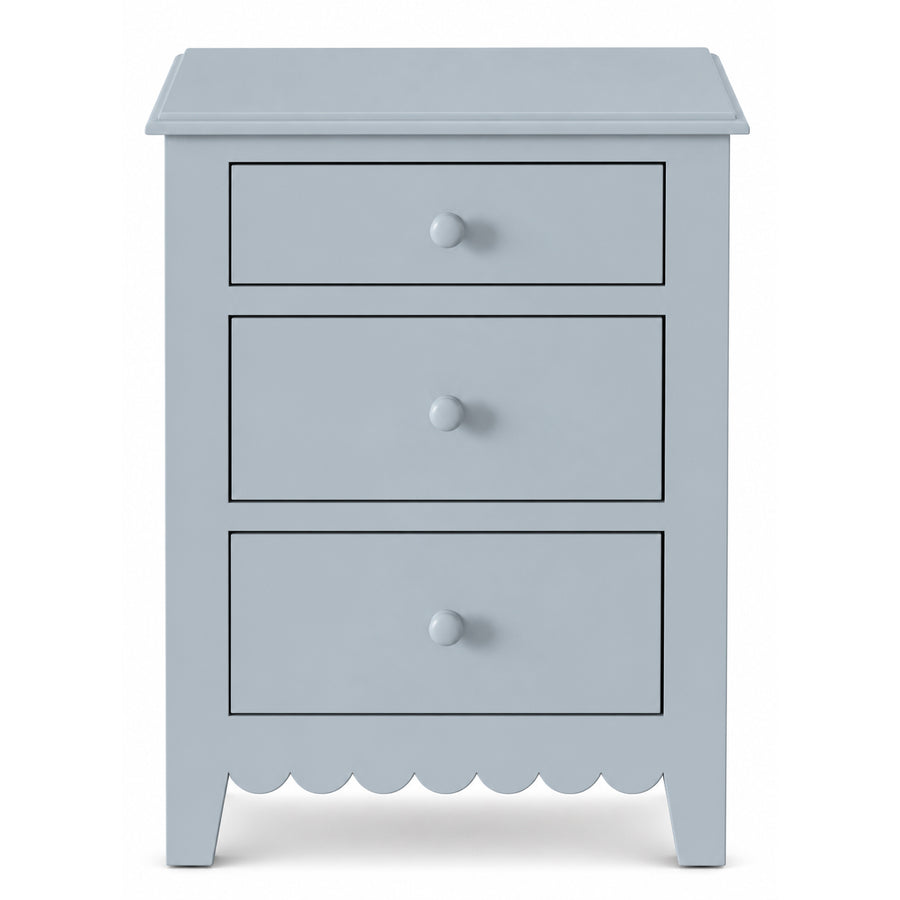 Alice's Scalloped Night Stand Snow