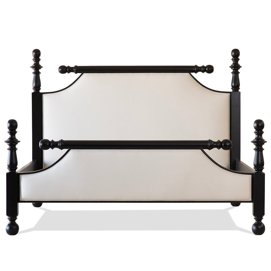 Clara Cannonball Upholstered Bed with Footboard