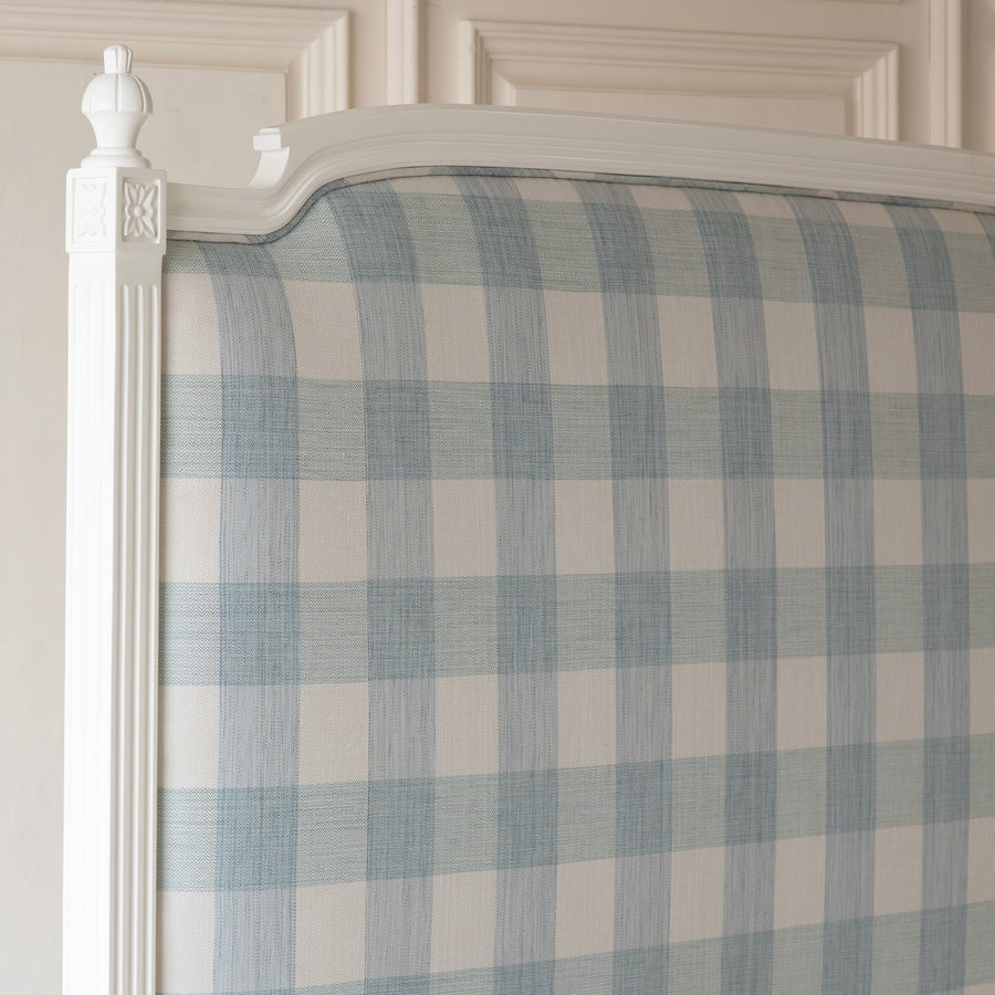 Lovely Louis Upholstered Bed with Footboard - Full in Stock