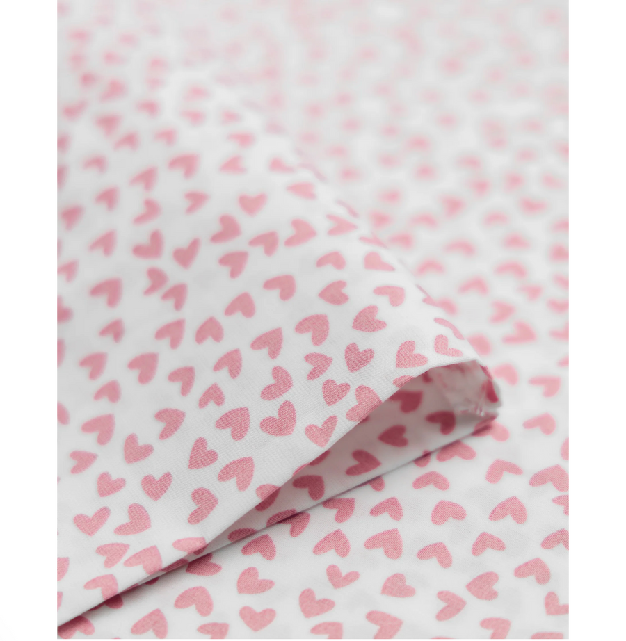 Duvet Set, We Love Pink Hearts!, Premium Percale Cotton