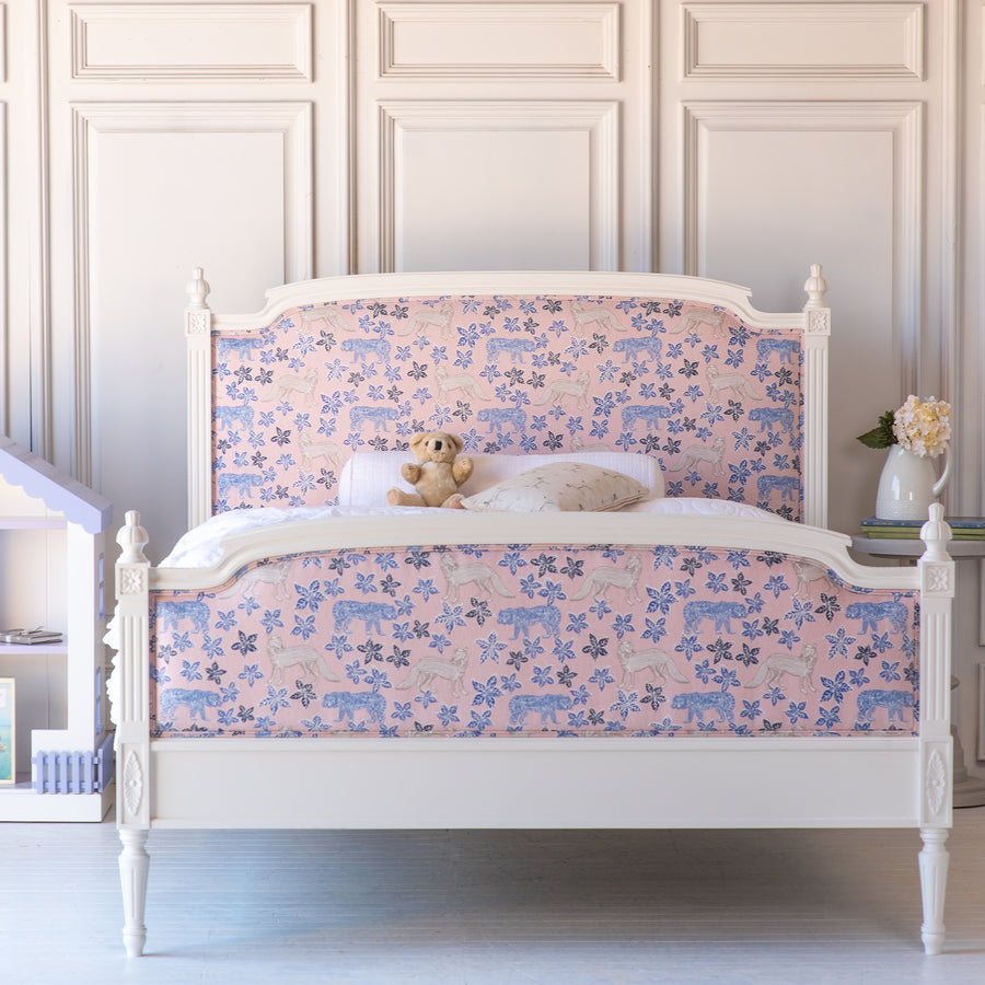 Lovely Louis Upholstered Bed with Footboard