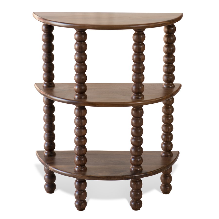 Diana Demi-Lune Walnut Side Table