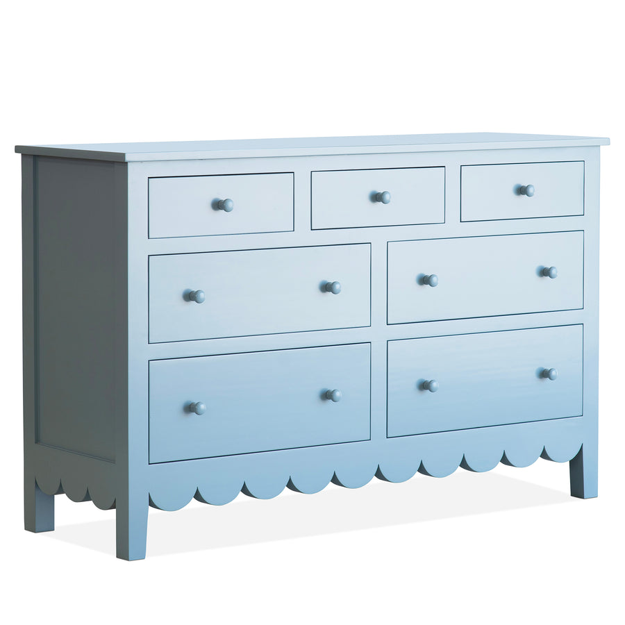 Alice's Scalloped Dresser Snow / Wooden Knobs Alice's Scalloped Dresser Snow / Wooden Knobs