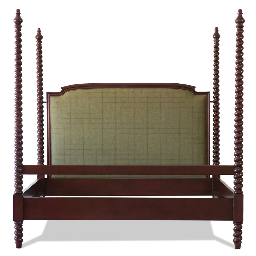 Grand St Andrews Upholstered Barley Twist Four Poster Bed
