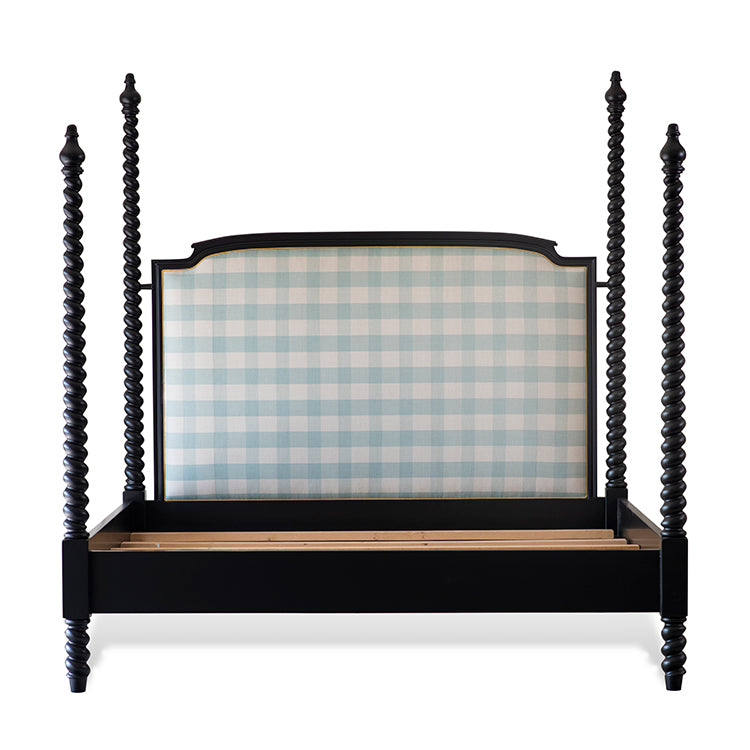 Betsy Barley Twist Upholstered Four Poster Bed