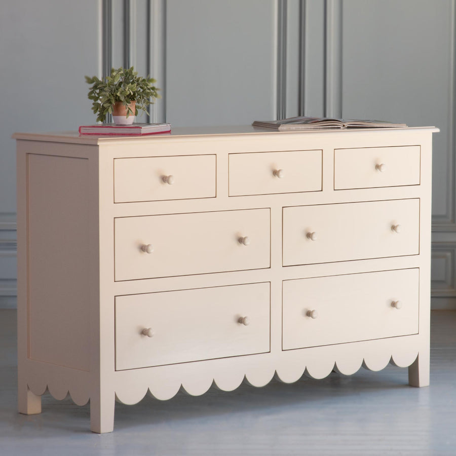 Alice's Scalloped Dresser – THE BEAUTIFUL BED COMPANY Alice's Scalloped Dresser – THE BEAUTIFUL BED COMPANY