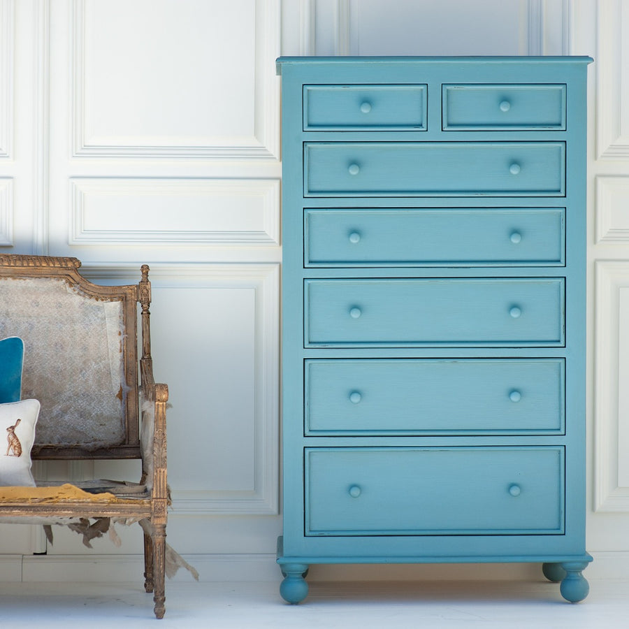 Beside The Seaside Tallboy Custom Color / Wood Knobs Beside The Seaside Tallboy Custom Color / Wood Knobs