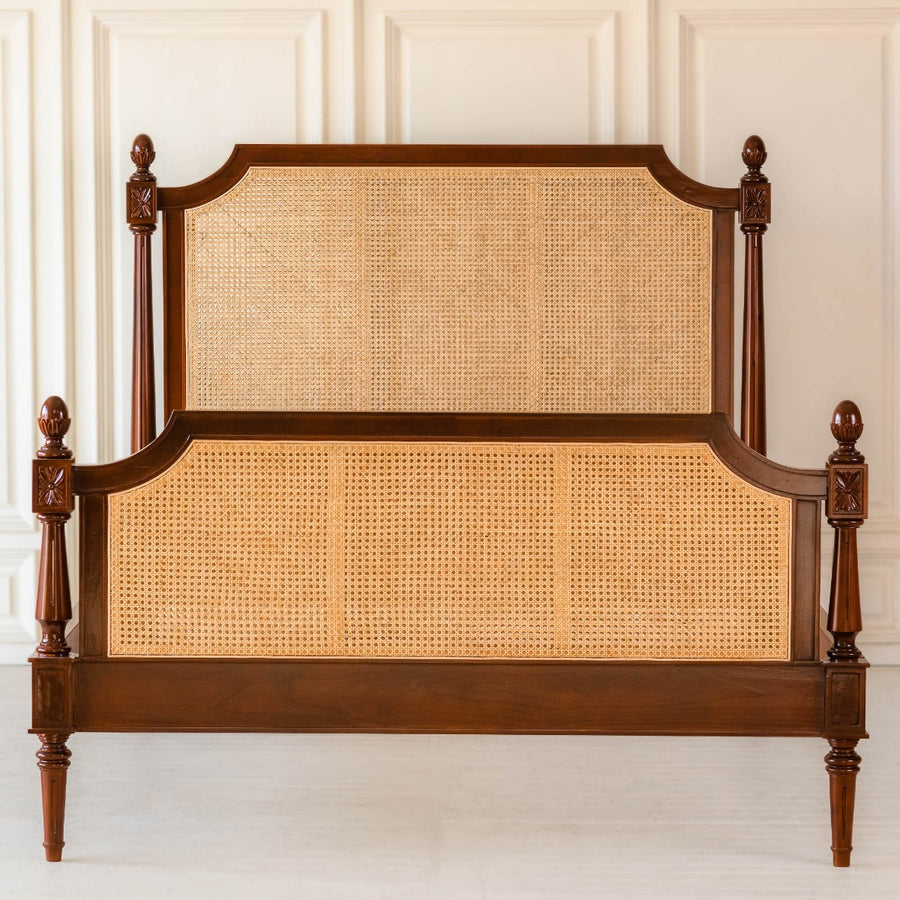Camille Cane Bed with Footboard 