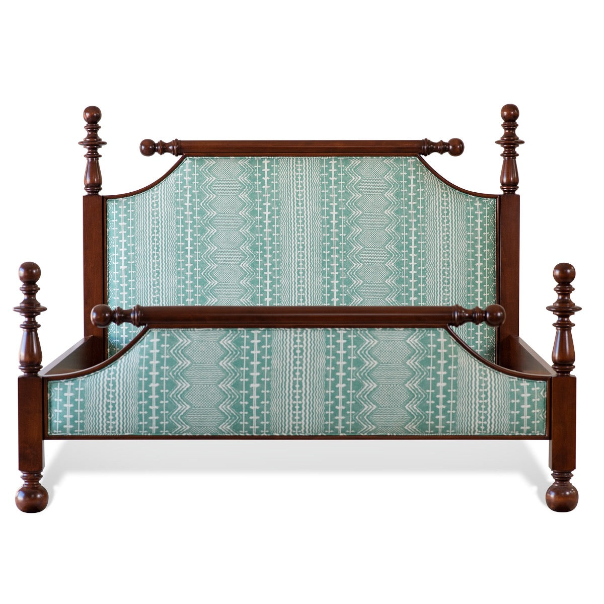 Classic Canonball Upholstered Bed The Beautiful Bed Company